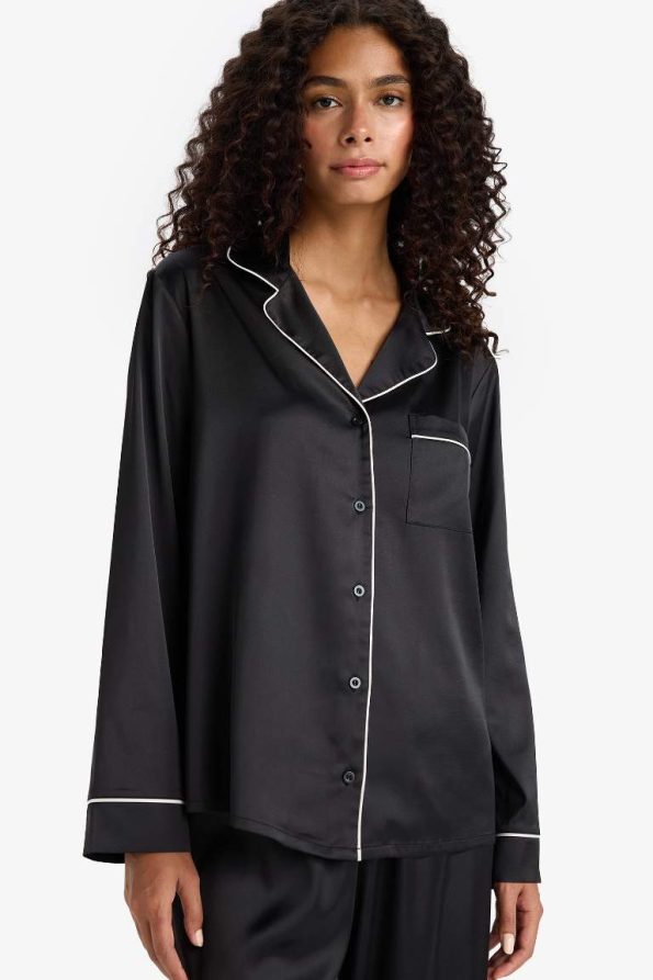 Fall in Love Long Sleeve Satin Pajama Set