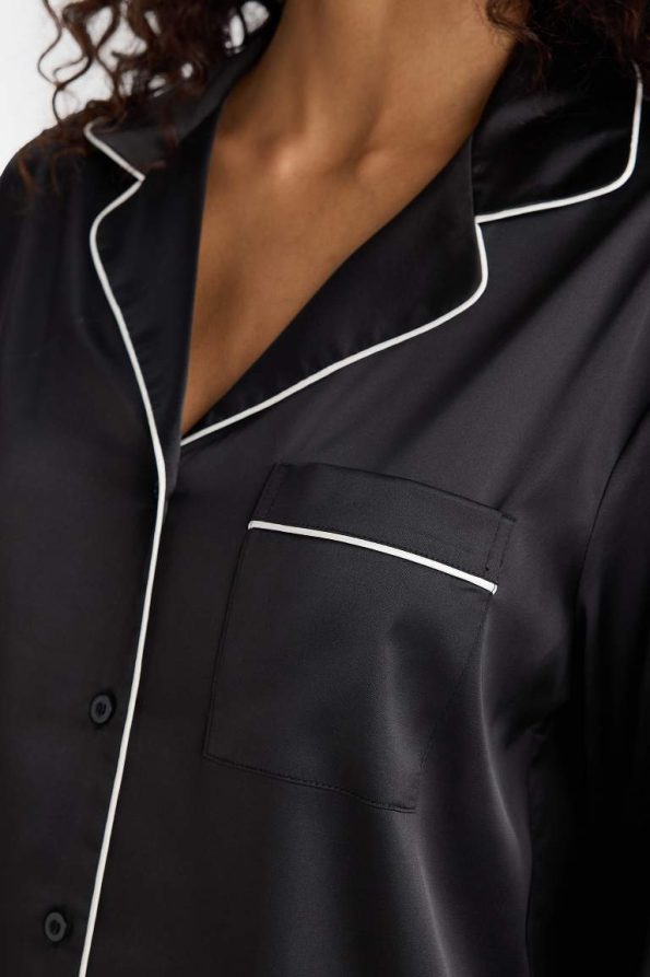 Fall in Love Long Sleeve Satin Pajama Set