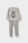 Baby Boy 2-Piece Animal Print Knit Sweater and Striped Pants