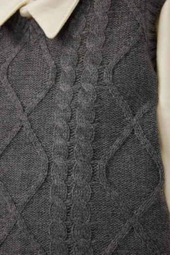 Boys' 3-Piece Set with Knit Vest, Long Sleeve Snap Bodysuit, and Trousers