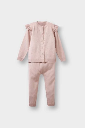 Girl's Baby Knit Button Cardigan Set