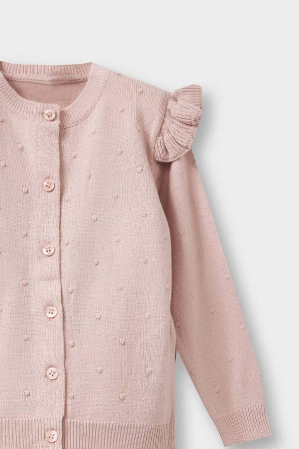 Girl's Baby Knit Button Cardigan Set