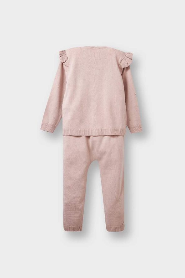 Girl's Baby Knit Button Cardigan Set