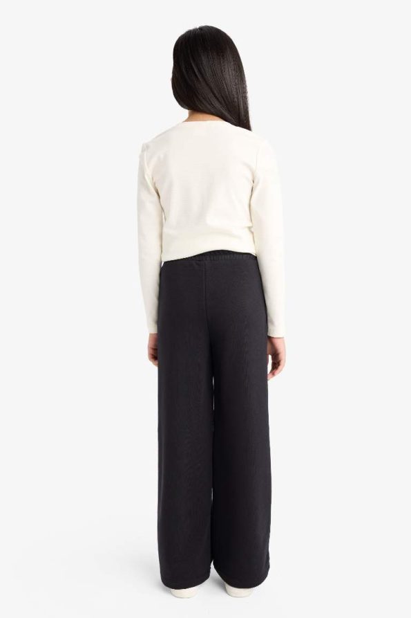 Girls' Wide Leg Elastic Waist Sweatpants