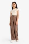 Girls' Wide Leg Elastic Waist Sweatpants