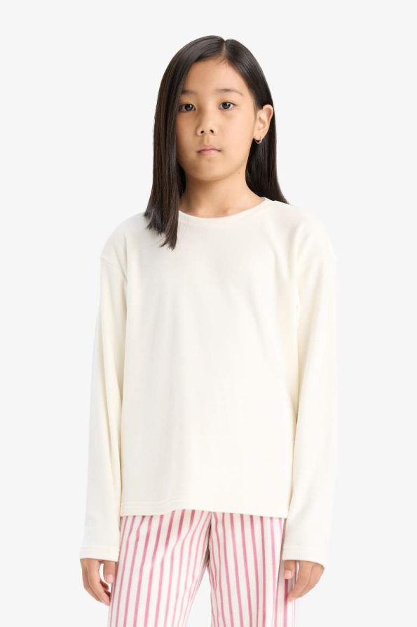 Girls' Long Sleeve Striped Pajama Set