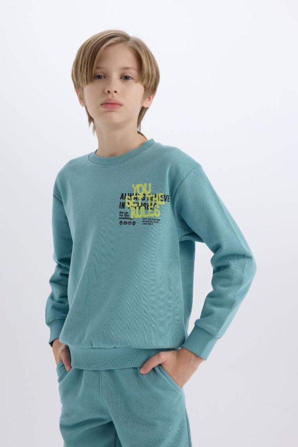 Boys' 2-Piece Printed Sweatshirt and Jogger Set