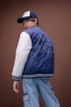 Boys' College Collar Printed Snap-Button Bomber Jacket