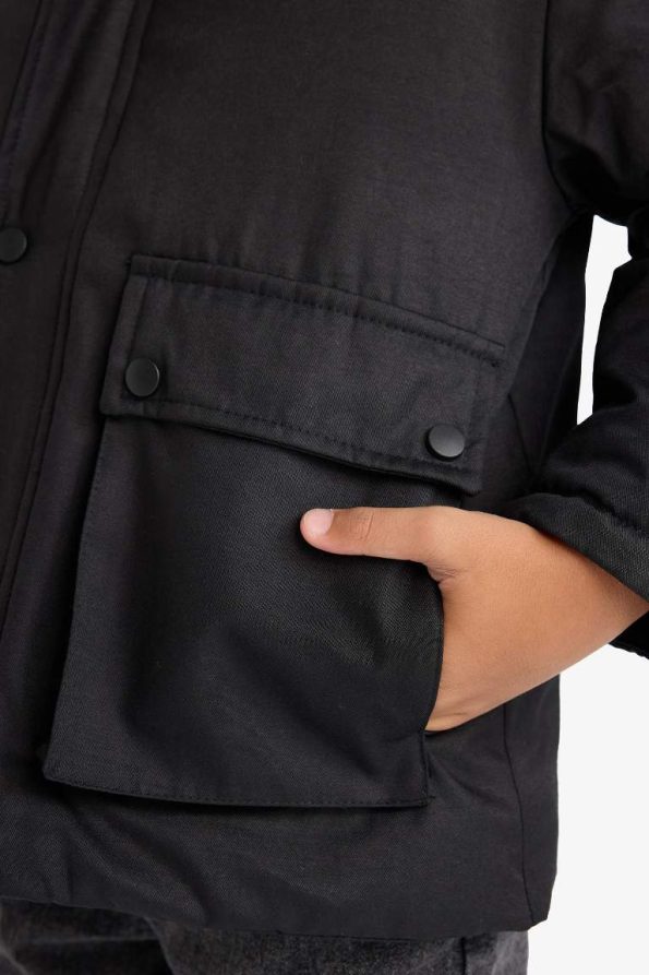 Boys' Polo Collar Snap Button Jacket