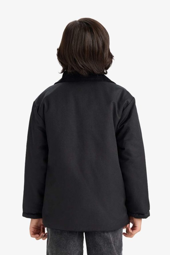 Boys' Polo Collar Snap Button Jacket
