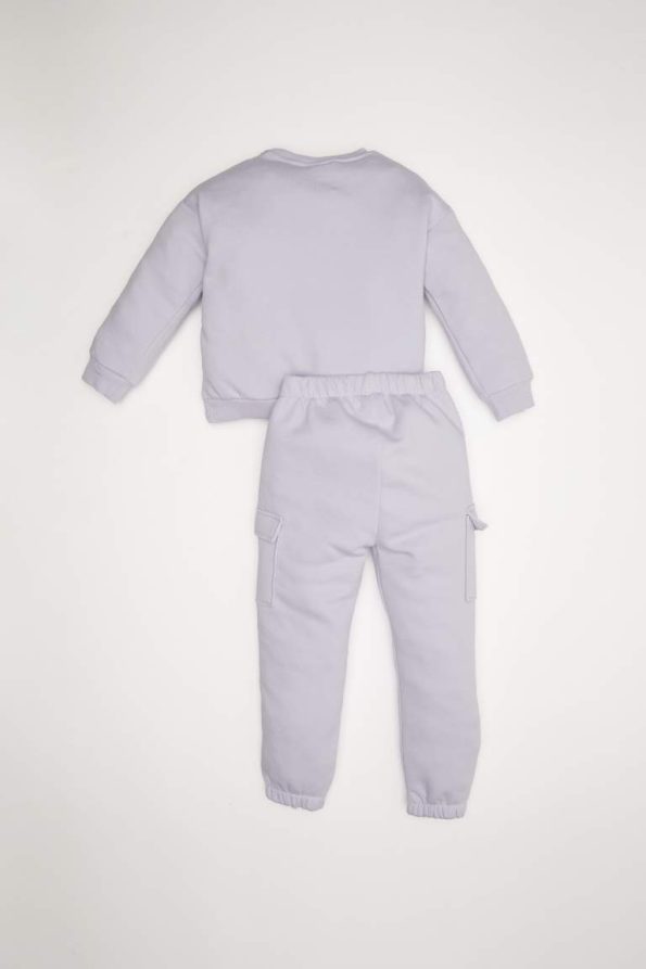 Girls' Baby 2-Piece Set Printed Sweatshirt with Elastic Waist Jogger Pants
