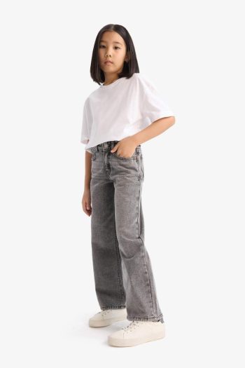 Girls' Wide Leg Denim Jeans