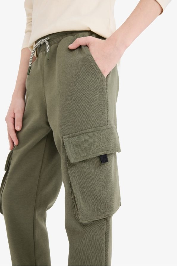 Boys' Elastic Waist Cargo Pocket Sweatpants
