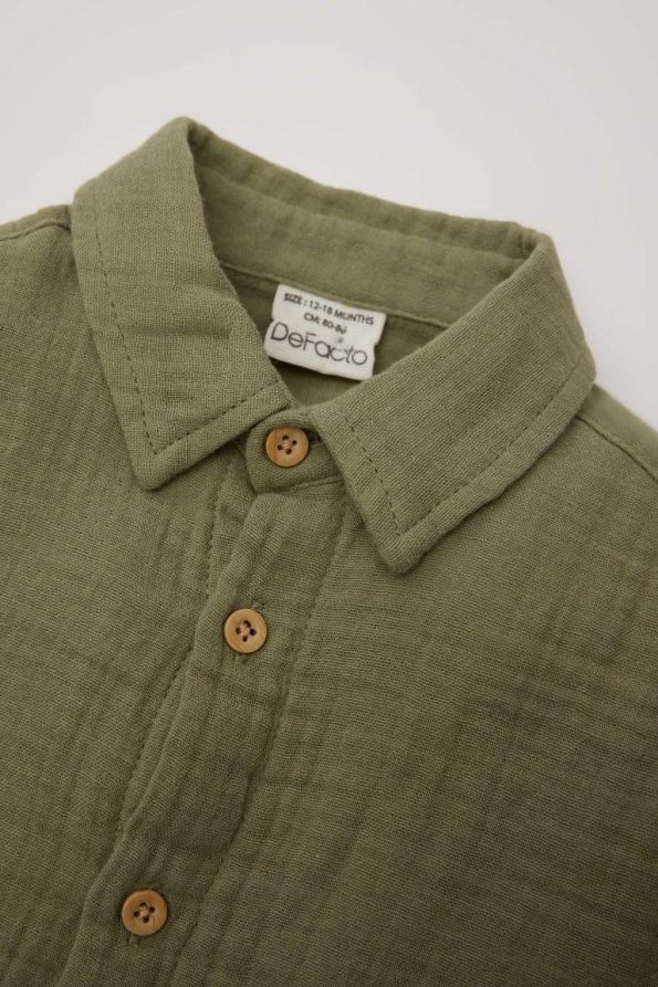 Boys' 2-Piece Set with Long Sleeve Shirt and Elastic Waist Cargo Pants