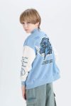 Boys' Printed College Collar Bomber Jacket