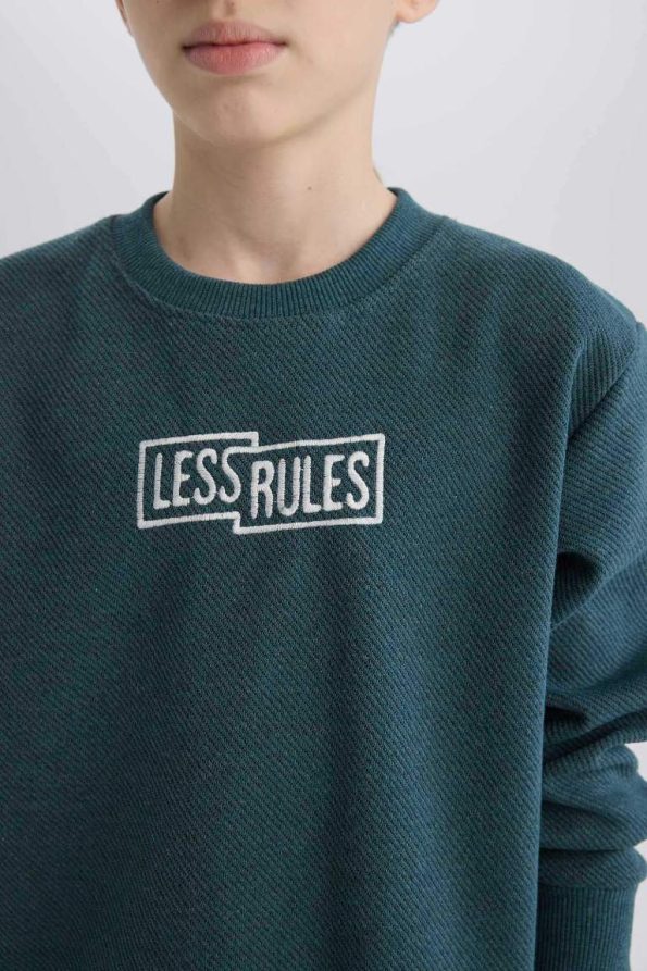 Boys' Two-Piece Printed Sweatshirt and Elastic Waist Pants Set