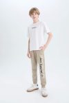 Boys' Printed Sweatpants with Elastic Waistband