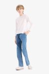 Boys' Straight Fit Stretch Waistband Jean Pants