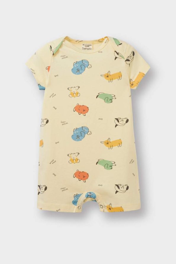 Baby Boy Newborn Animal Print Short Sleeve Bodysuit Set