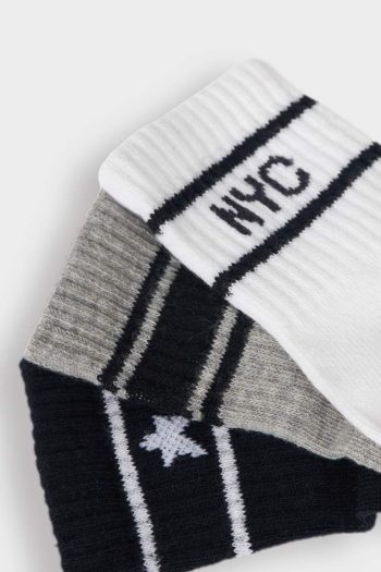 Boys' Non-Slip Cotton Long Socks 3-Pack