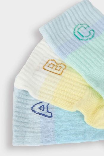 Boys' Non-Slip Cotton Long Socks - Set of 3