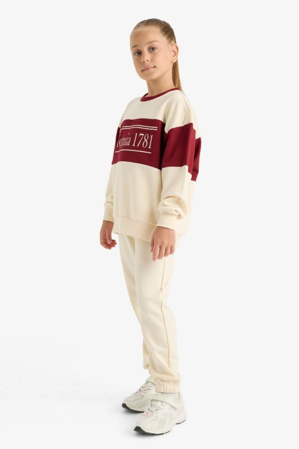 Girls' 2-Piece Printed Sweatshirt and Jogger Set