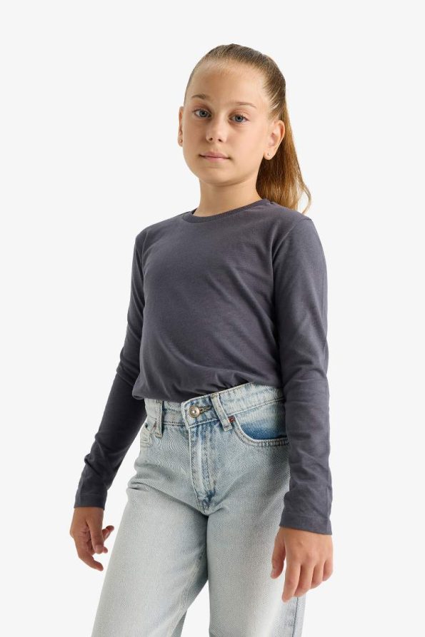 Girls' Long Sleeve Crew Neck T-Shirt Set