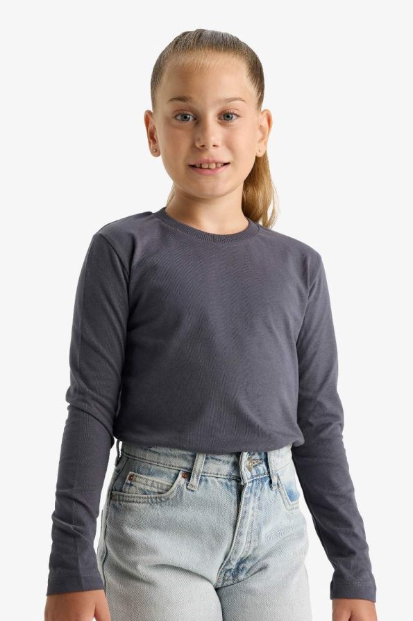 Girls' Long Sleeve Crew Neck T-Shirt Set