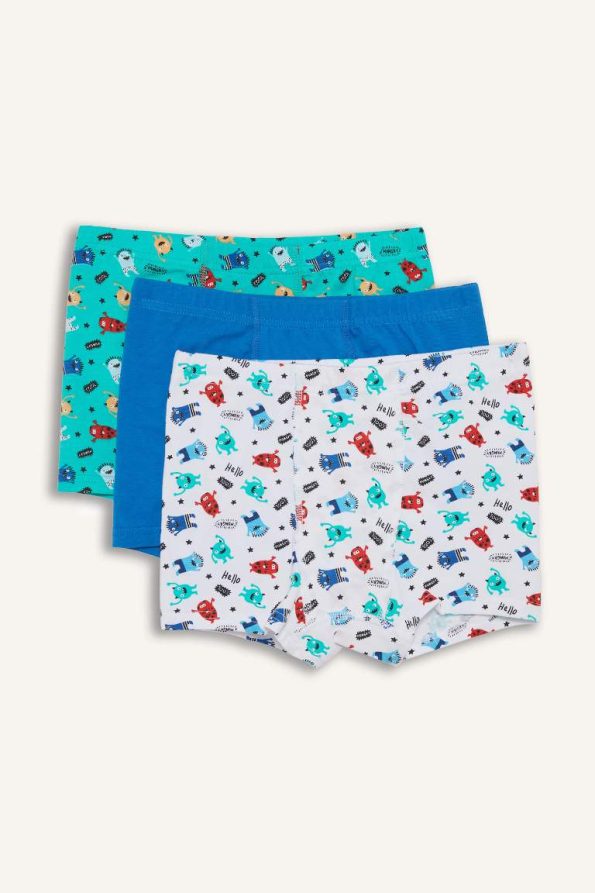 Boys' Monster Print 3-Pack Boxers