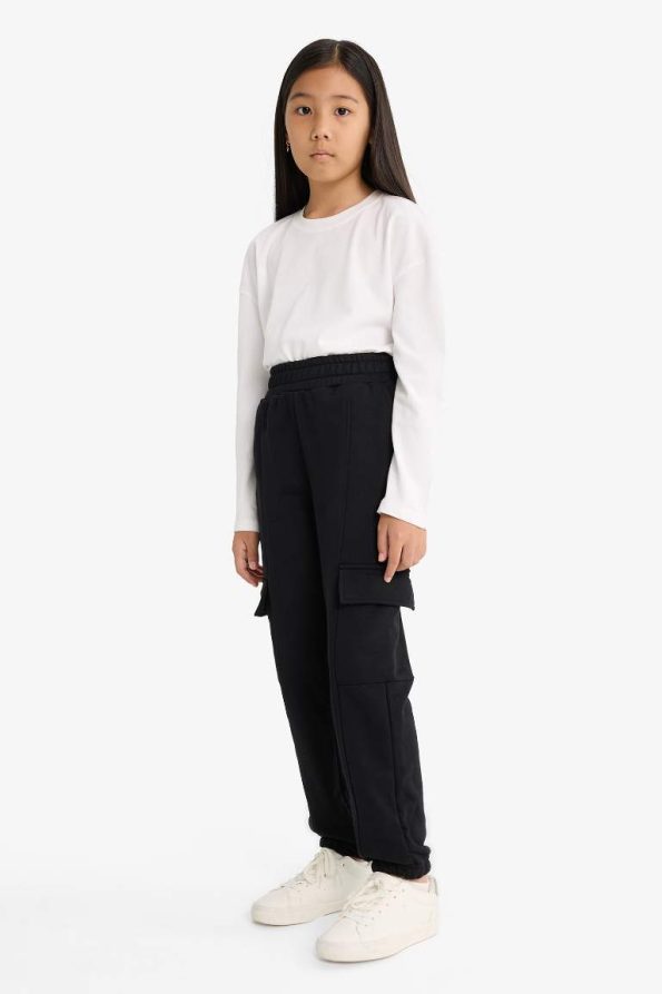 Girls' Waistband Cargo Jogger Pants