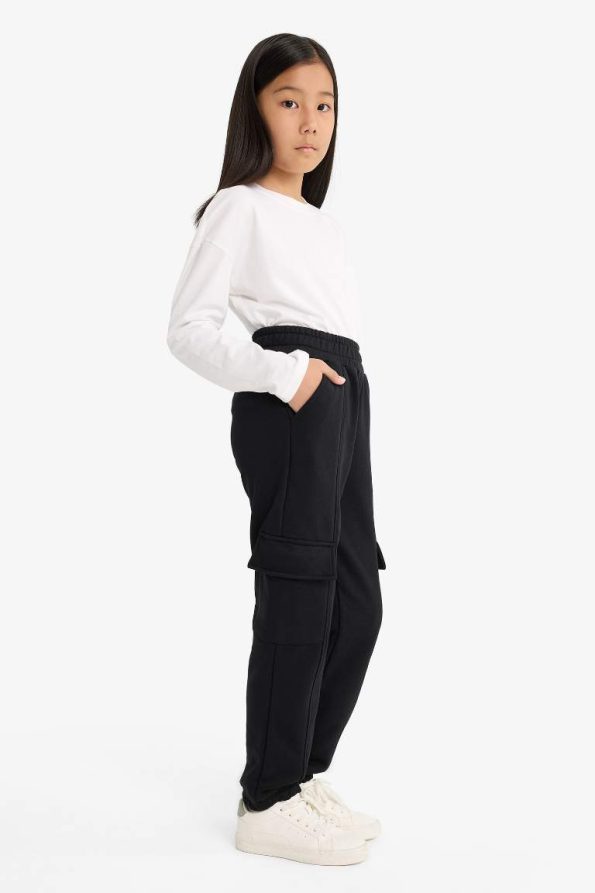 Girls' Waistband Cargo Jogger Pants