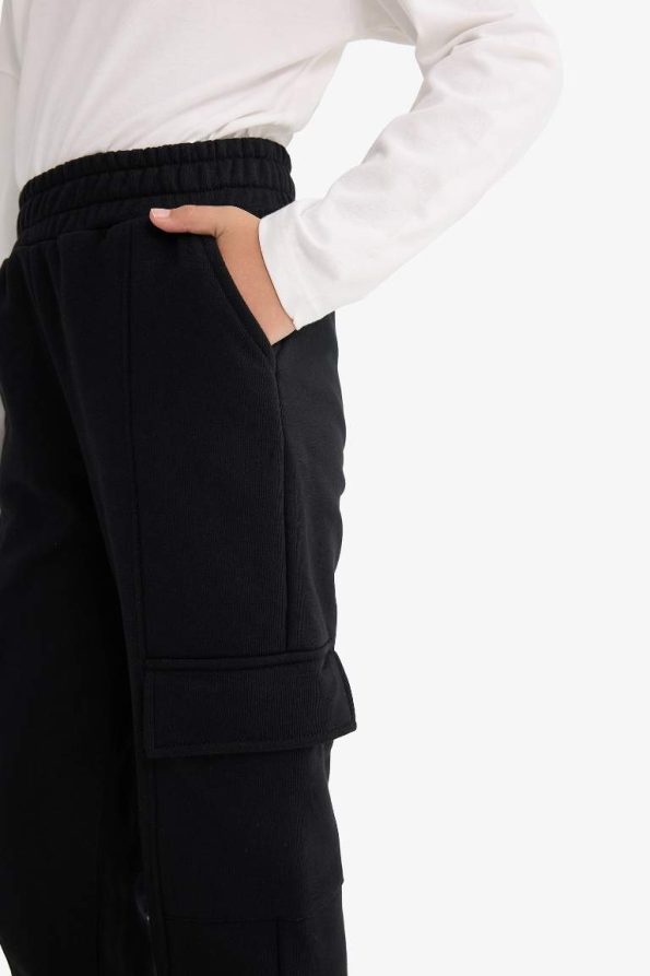 Girls' Waistband Cargo Jogger Pants