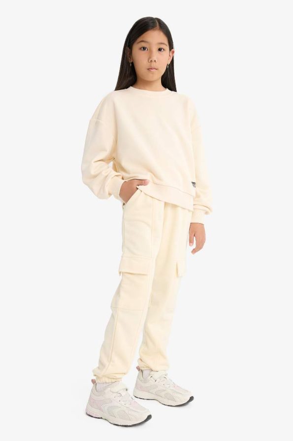 Girls' Elastic Waist Cargo Jogger Pants