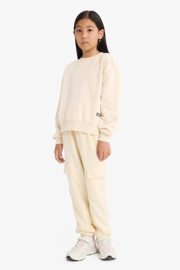 Girls' Elastic Waist Cargo Jogger Pants