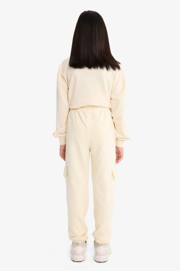 Girls' Elastic Waist Cargo Jogger Pants
