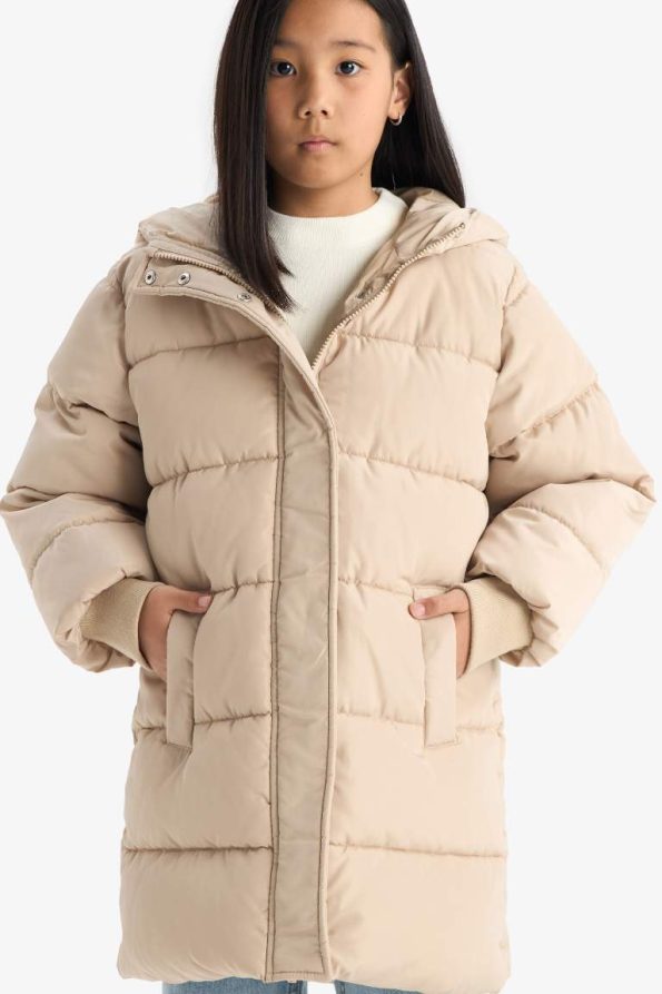 Girls' Waterproof Hooded Zip-Up Parka