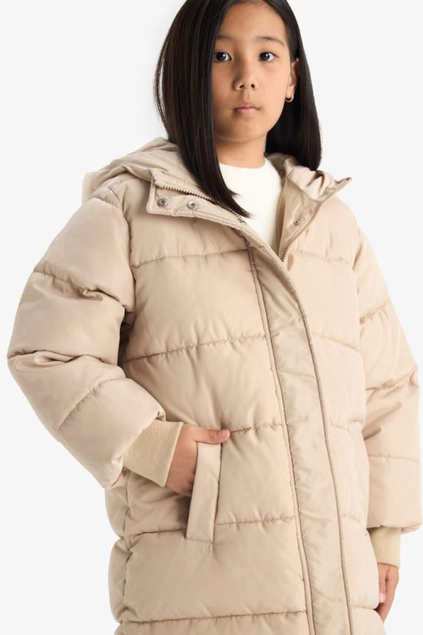 Girls' Waterproof Hooded Zip-Up Parka