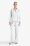 Striped Long Sleeve Top and Pants Pajama Set