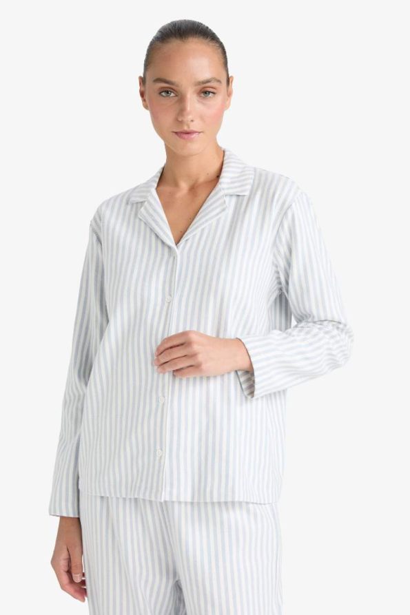 Striped Long Sleeve Top and Pants Pajama Set