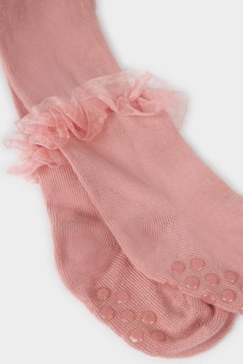 Non-Slip Cotton Tights for Baby Girls