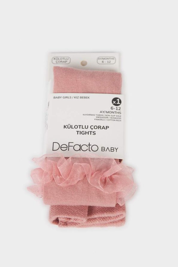 Non-Slip Cotton Tights for Baby Girls