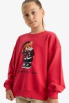 Girls' Oversized Wide Fit Printed Sweatshirt