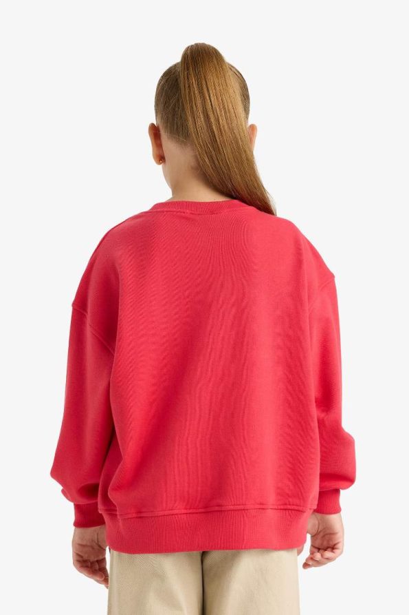 Girls' Oversized Wide Fit Printed Sweatshirt