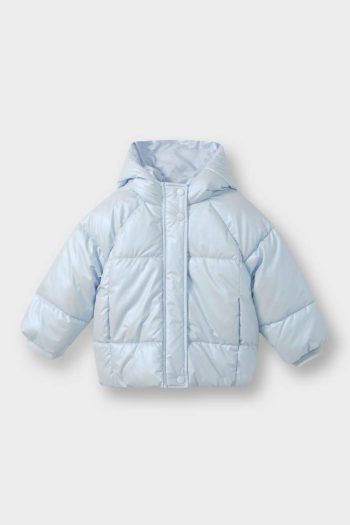 Girls' Baby Hooded Zippered Puffer Jacket
