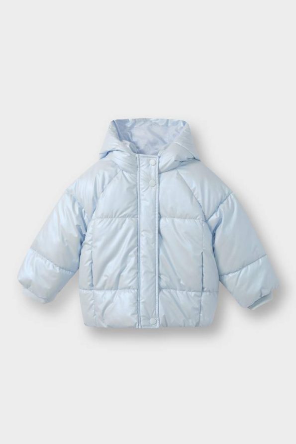 Girls' Baby Hooded Zippered Puffer Jacket