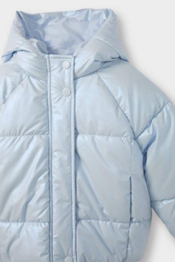 Girls' Baby Hooded Zippered Puffer Jacket