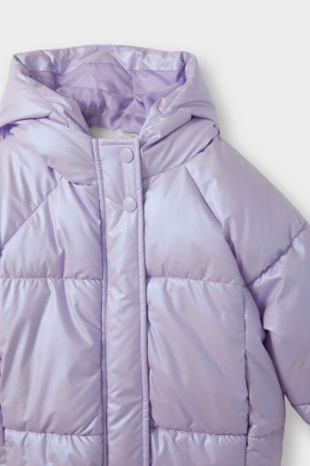 Girls' Hooded Zip-Up Puffer Jacket
