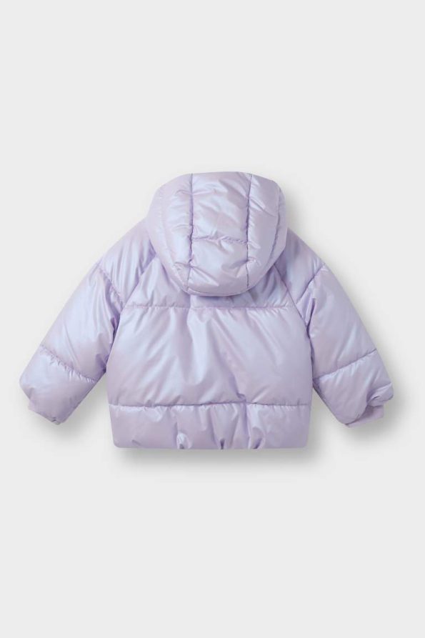 Girls' Hooded Zip-Up Puffer Jacket
