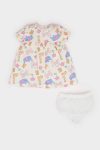 Girls' Baby 2-Piece Animal Print Ribbed Dress and Panty Set