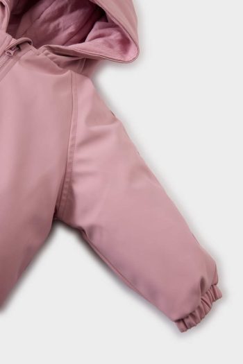 Girls' Waterproof Hooded Zip-Up Snowsuit